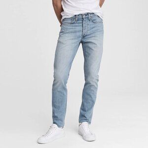 Rag & Bone Standard Issue Fit 2 Slim Jeans in Double Up Light Blue Wash, size 28